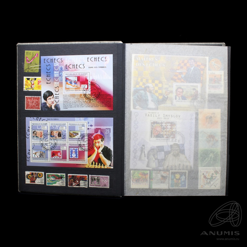 Лот почтовых марок «Спорт» В альбоме 30?21,5 см, 10 листов (20 стр), б ...
