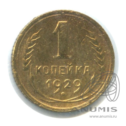 1 копейка 1929 — В холдере