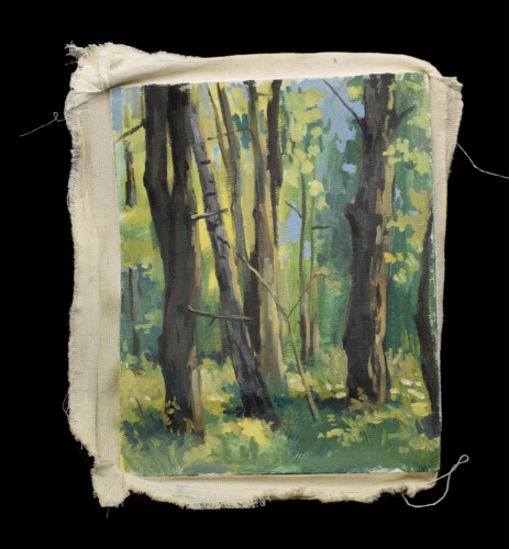 Картина «В лесу». Масло, холст. Размер 24×30 см