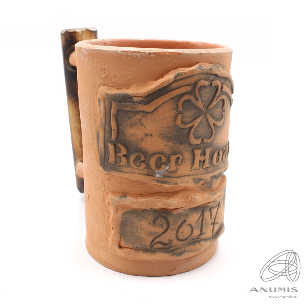 Beer mug ул пушкина 15 25 фото Пивная кружка "Beer House 2017", 13,2 см. Керамика, ручка из дерева. Россия. Лот