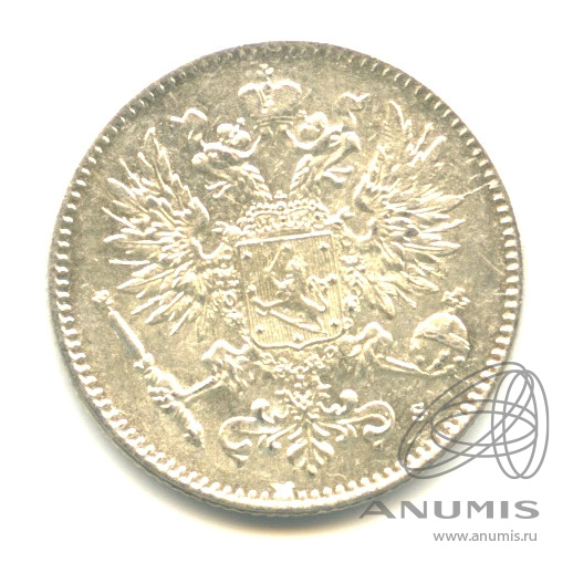 50 пенни 1916 S — Для Финляндии. В капсуле. Штемпельный блеск