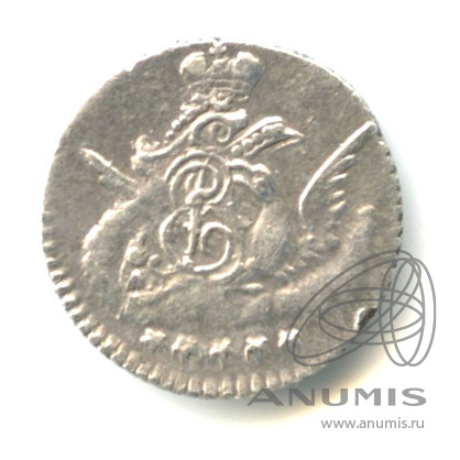 5 копеек 1757 СПБ — Орел в облаках