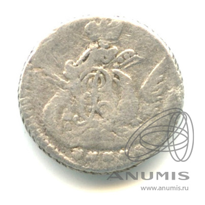 5 копеек 1758 СПБ — Орел в облаках