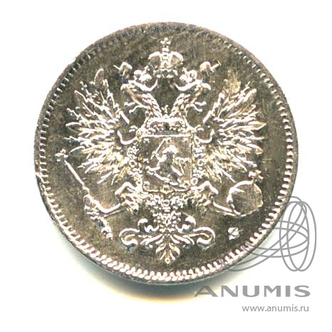 25 пенни 1916 S — Для Финляндии. Оригинальный штемпельный блеск