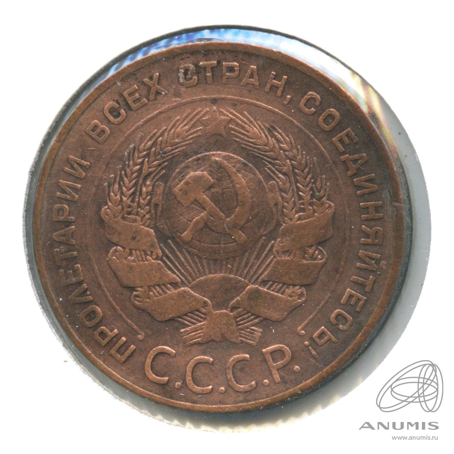 5 копеек 1924 — Гурт гладкий. На Николаевском кружке. Земной шар плоский. В холдере (Земной шар плоский)