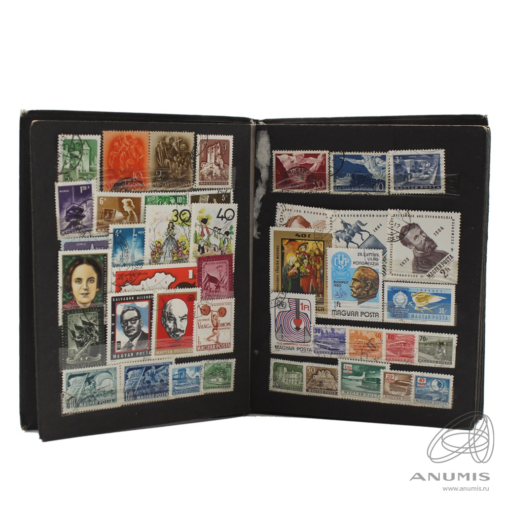 Альбом с почтовыми марками 8 листов (16 страниц) Приблизительно 317 ...