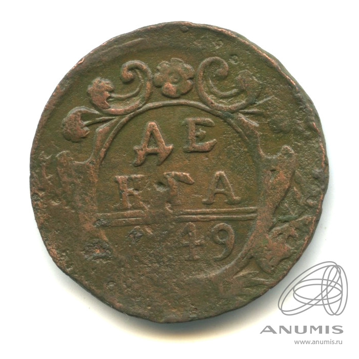 Деньга (½ копейки) 1749 — (½ копейки) - Орел 1744, 1748 г (Орел 1744, 1748 г.)