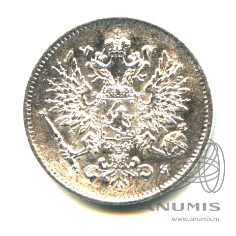 25 пенни 1916 S — Для Финляндии. Оригинальный штемпельный блеск
