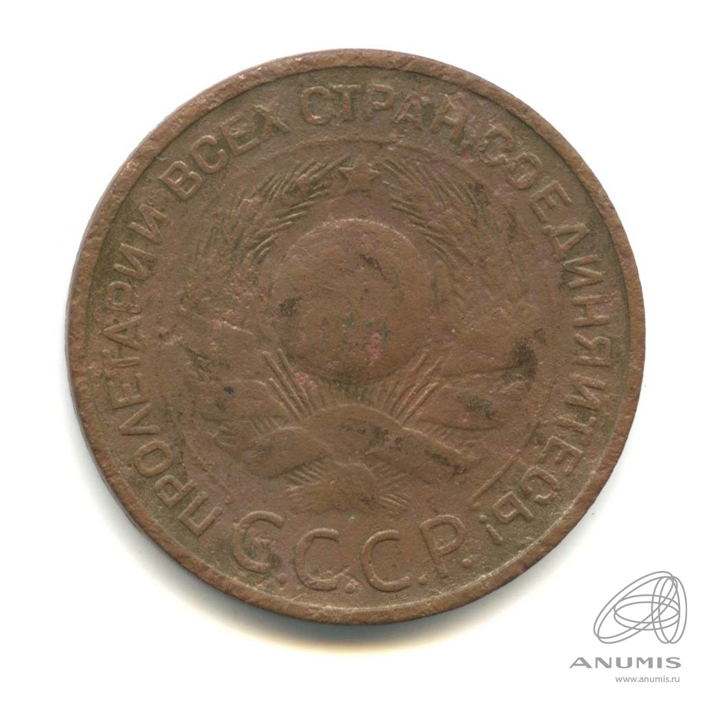 3 копейки 1924 — Гурт гладкий. На Николаевском кружке