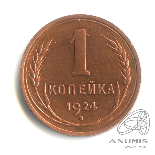 1 копейка 1924 — Гурт рубчатый
