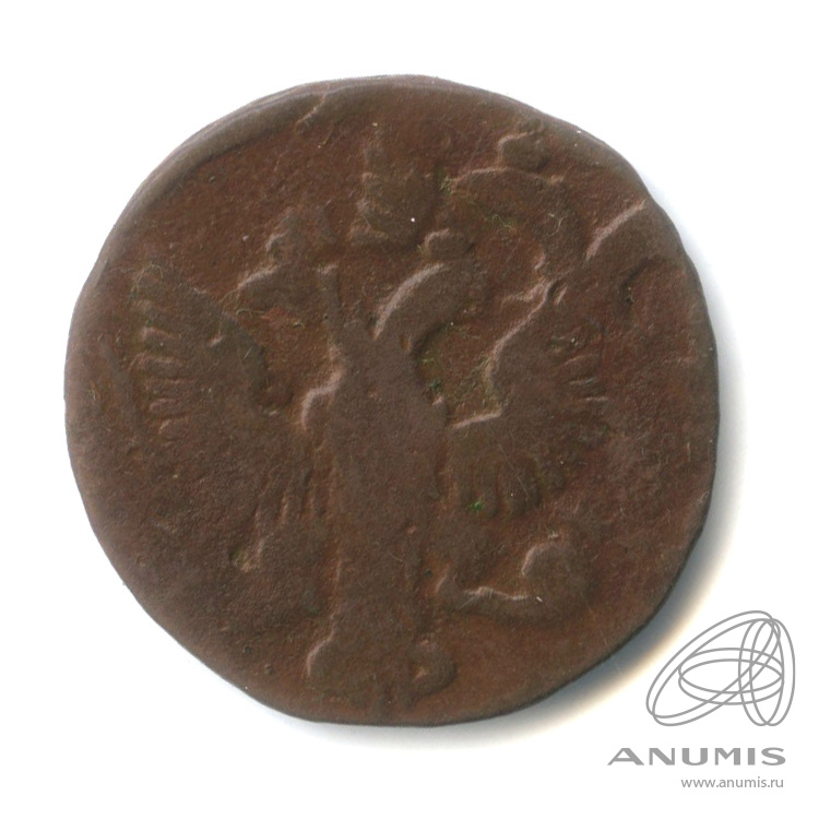 Деньга (½ копейки) 1746 — (½ копейки) - Орел 1744 г. Двойной удар (Орел 1744 г.)