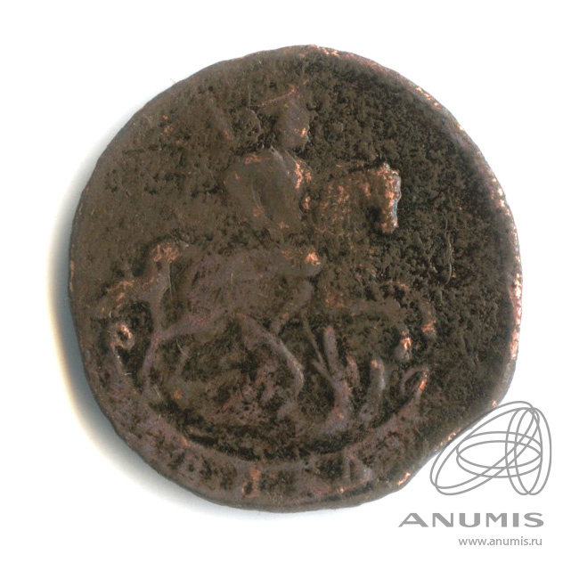 Деньга (½ копейки) 1760 — (½ копейки) - Вензель императрицы Елизаветы