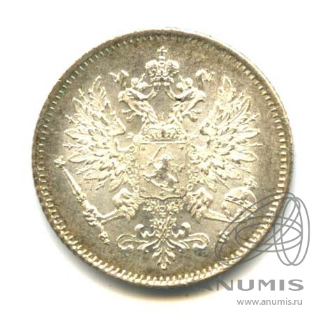 25 пенни 1916 S — Для Финляндии. Оригинальный штемпельный блеск