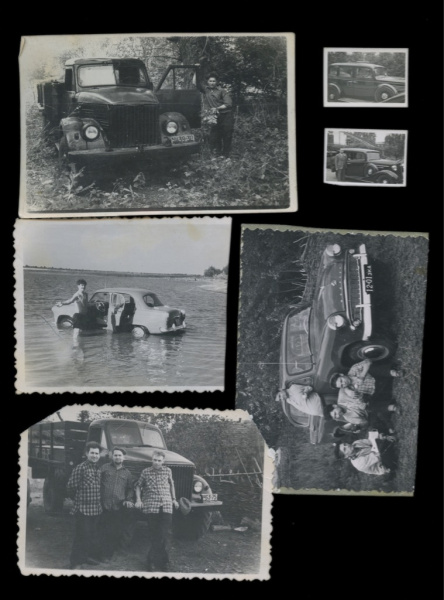 Лот фотографий с автомобилями. 6 шт. Размер 8×12,5 см