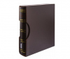 Обложка на кольцах с шубером без листов цвет коричневый. Стандарт GRANDE. Новая в упаковке. Кожзам. Размер 325×275×65 мм #1