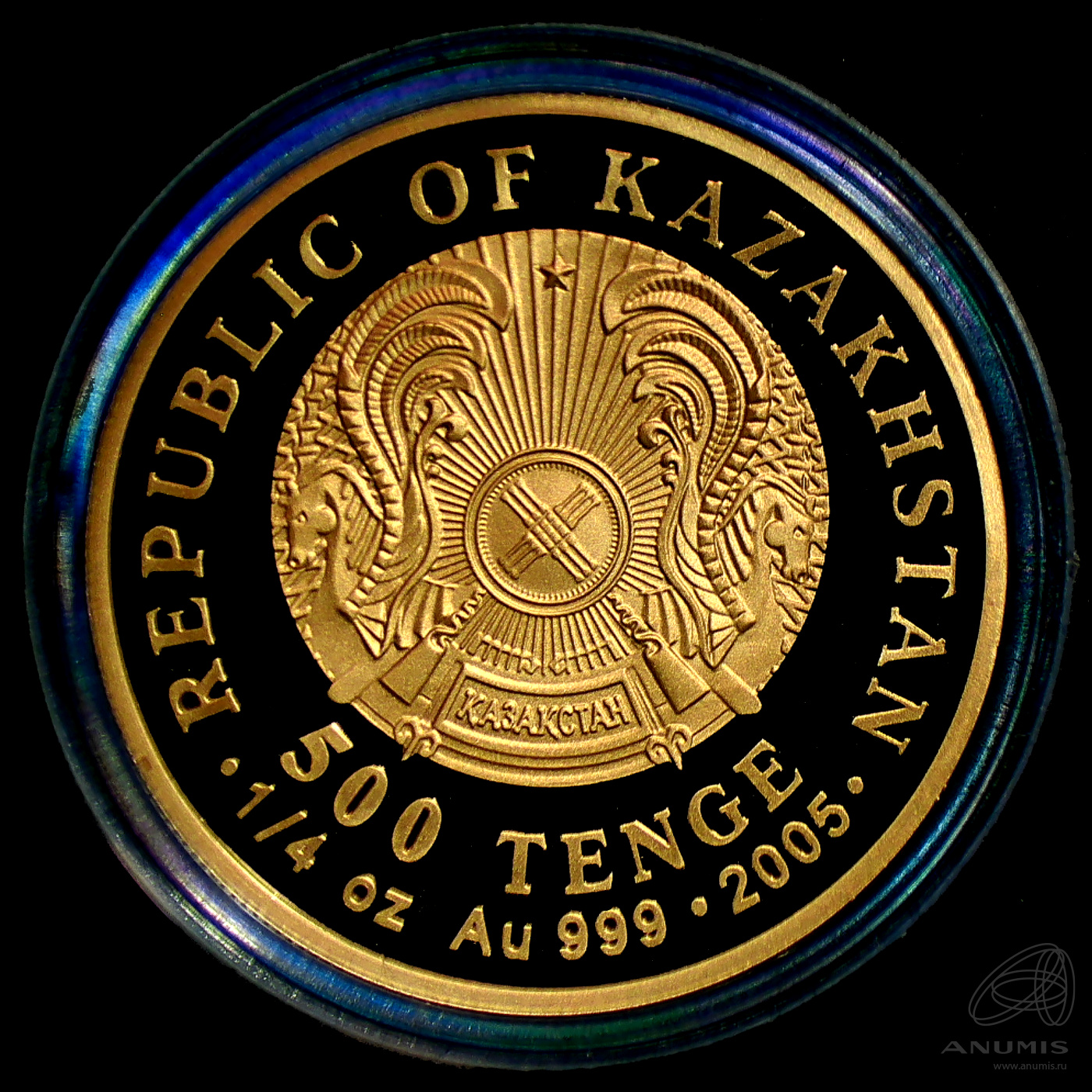 500 тенге — Красный волк (Коллекционная монета) 2005. Казахстан. Лот ...