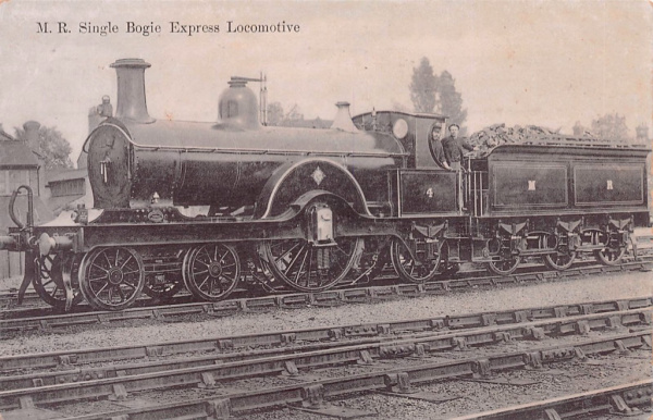 Карточка почтовая «M. R. Single Bogie Express Locomotive»
