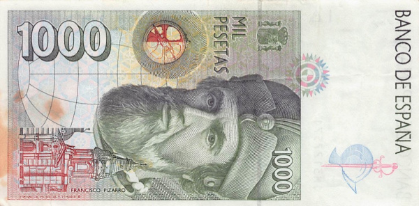 1000 песет (Pick: # 163) 1992