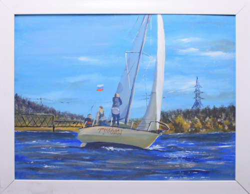 Картина «Кубок Туломы». Автор: Галина Гусева. Масло, картон. Размер 45×35 см