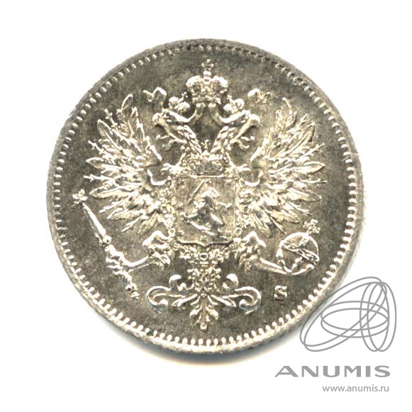 25 пенни 1915 S — Для Финляндии. Оригинальный штемпельный блеск