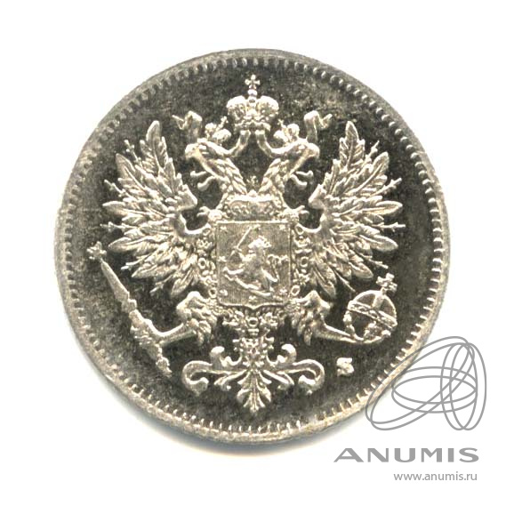 25 пенни 1915 S — Для Финляндии. Оригинальный штемпельный блеск