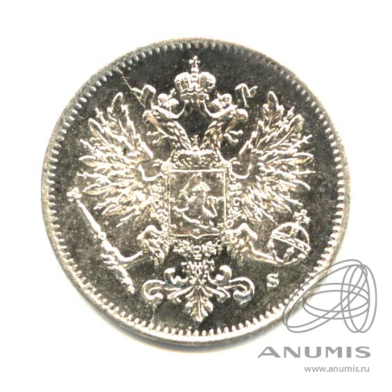 25 пенни 1915 S — Для Финляндии. Оригинальный штемпельный блеск