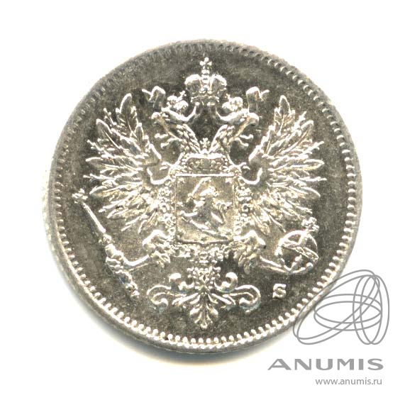 25 пенни 1915 S — Для Финляндии. Оригинальный штемпельный блеск
