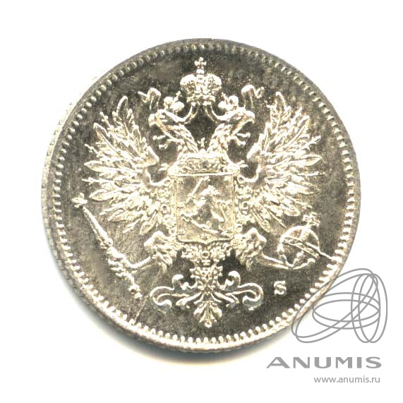 25 пенни 1915 S — Для Финляндии. Оригинальный штемпельный блеск