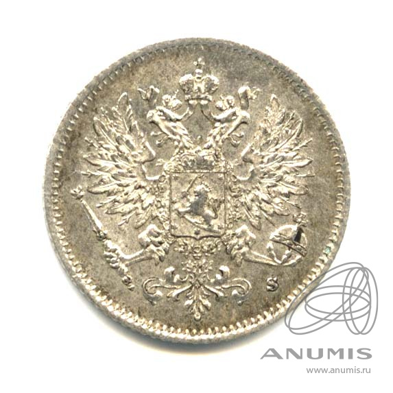 25 пенни 1915 S — Для Финляндии. Оригинальный штемпельный блеск