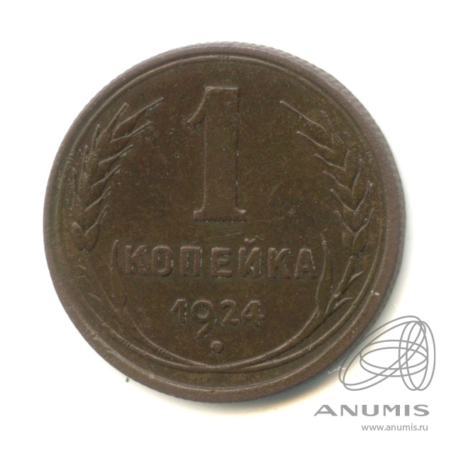1 копейка 1924 — Гурт рубчатый