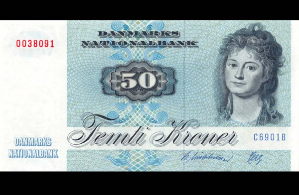 50 крон 1972 подписи: Hoffmeyer & Valeur (Pick: # 50a) 1972