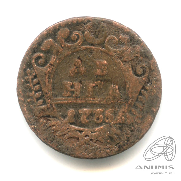 Деньга (½ копейки) 1735 — (½ копейки) - Орел 1730 г (Орел 1730 г.)