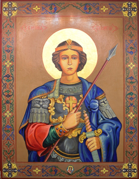 Икона Св. Георгия. Размер 38,5×49,5 см