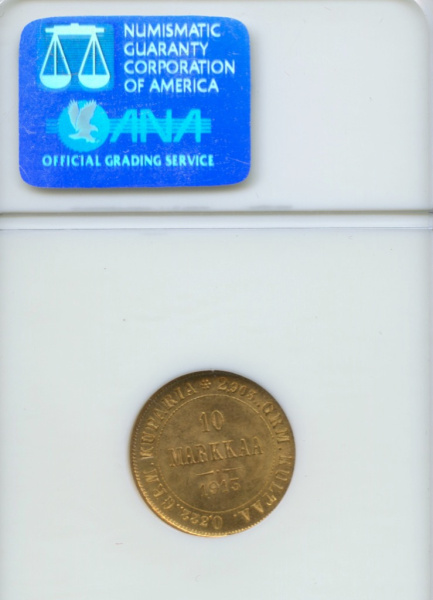 10 марок — Для Финляндии 1913 S. В слабе