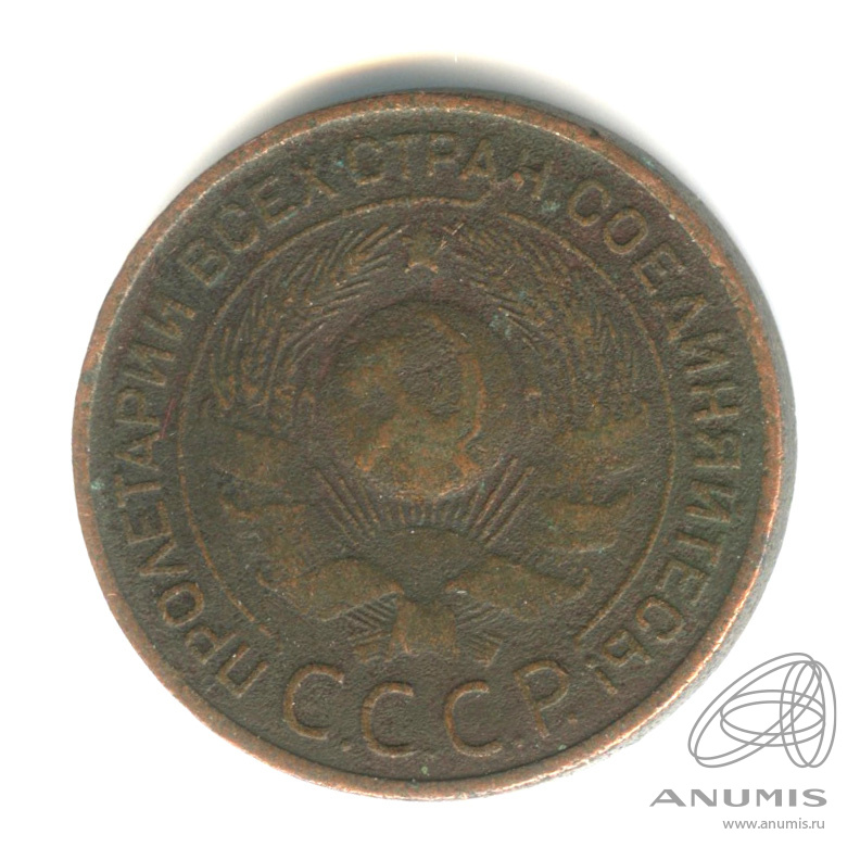 3 копейки 1924 — Гурт гладкий. На Николаевском кружке