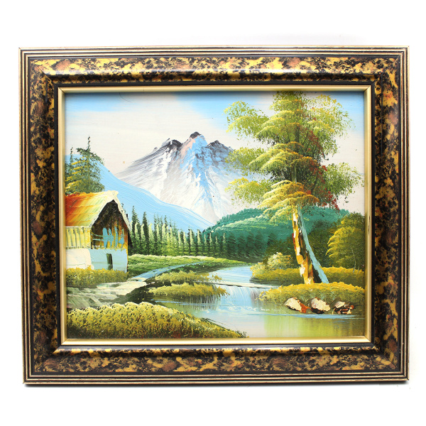 Картина «Пейзаж». Картон. Размер 30×26 см. Акрил