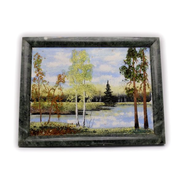 Картина «Природа, каменная крошка, змеевик». Размер 23×18 см