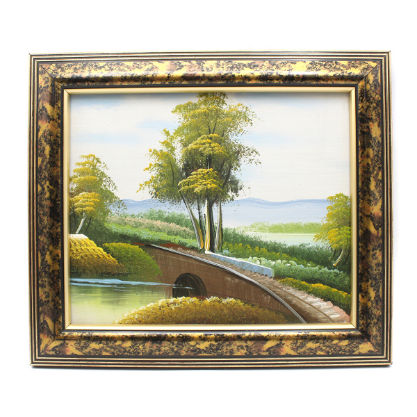 Картина «Пейзаж». Картон. Размер 30×26 см. Акрил