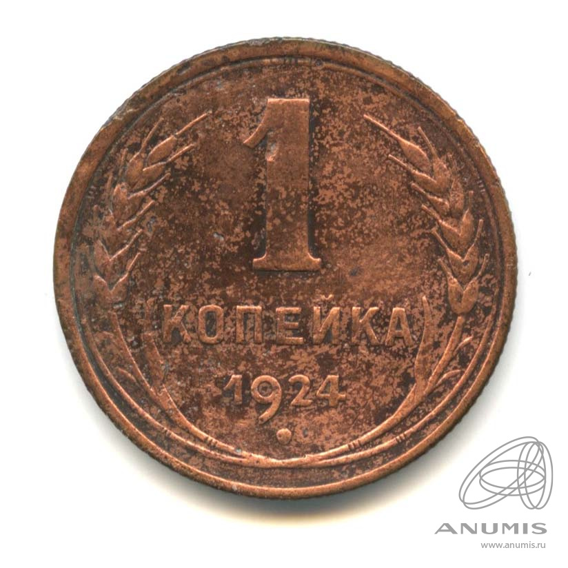 1 копейка 1924 — Гурт рубчатый