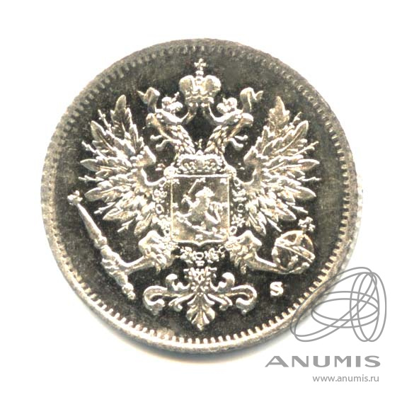 25 пенни 1916 S — Для Финляндии. Оригинальный штемпельный блеск