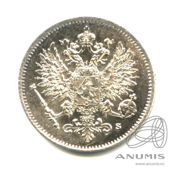 25 пенни 1916 S — Для Финляндии. Оригинальный штемпельный блеск
