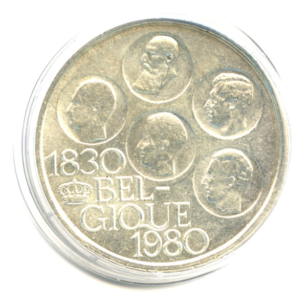 500 франков — 150 лет независимости /BELGIQUE/ (Коллекционная монета) 1980. В капсуле. С серебряным покрытием