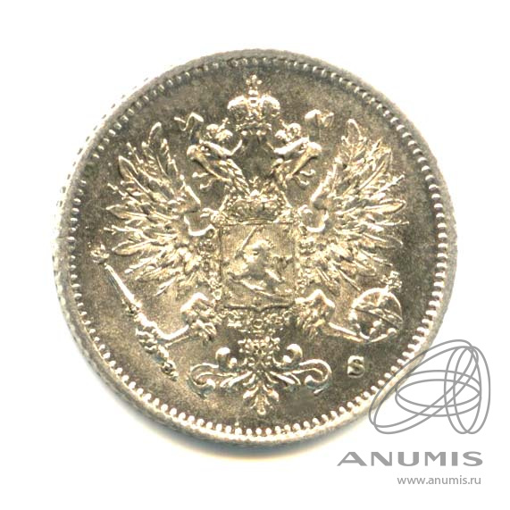 25 пенни 1915 S — Для Финляндии. Оригинальный штемпельный блеск
