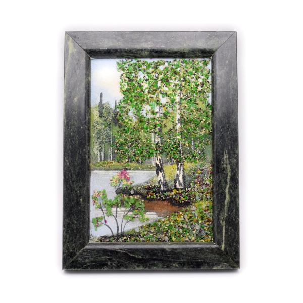 Картина «Пейзаж». Камень. Размер 14×19 см