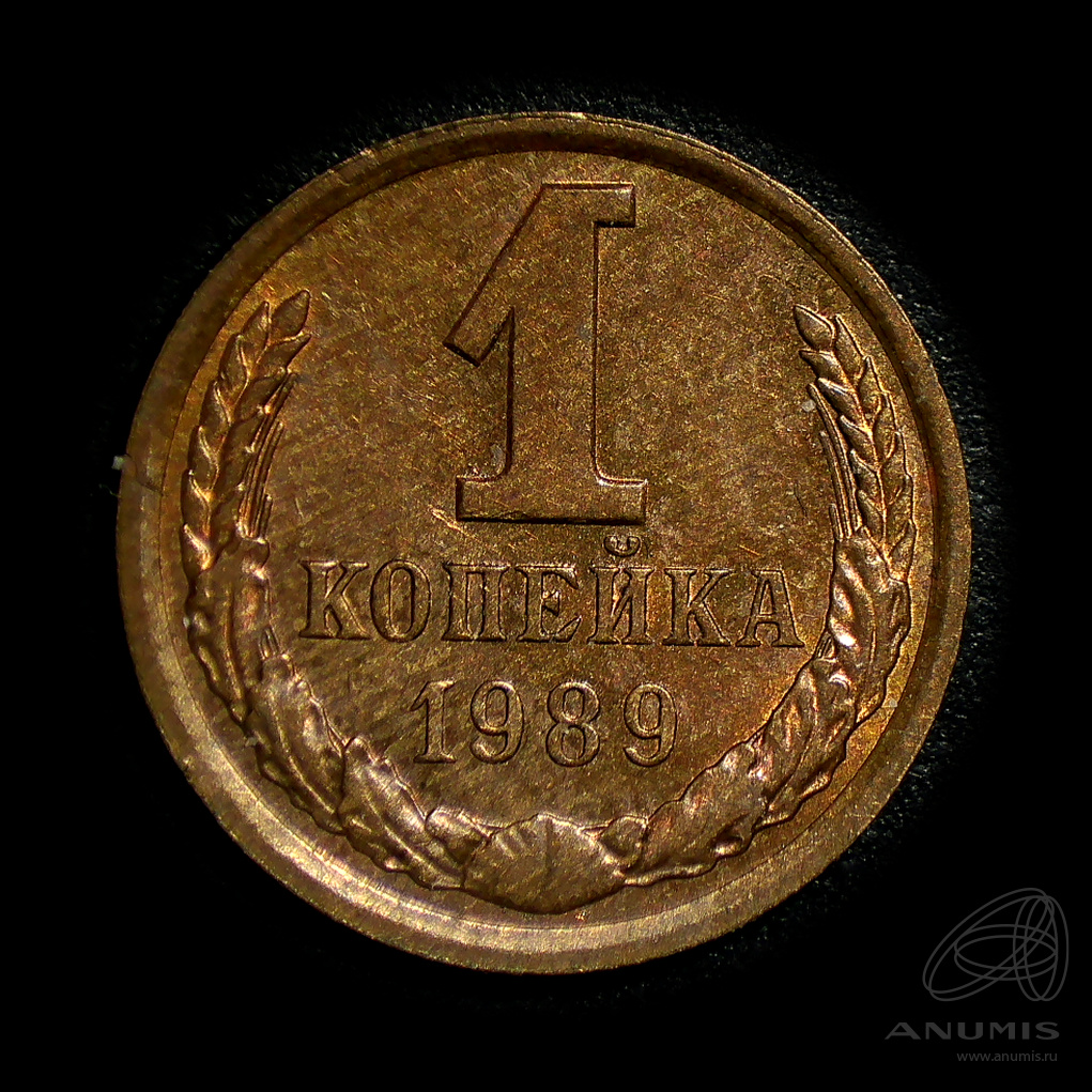 1 копейка 1989 — Штемпельный блеск