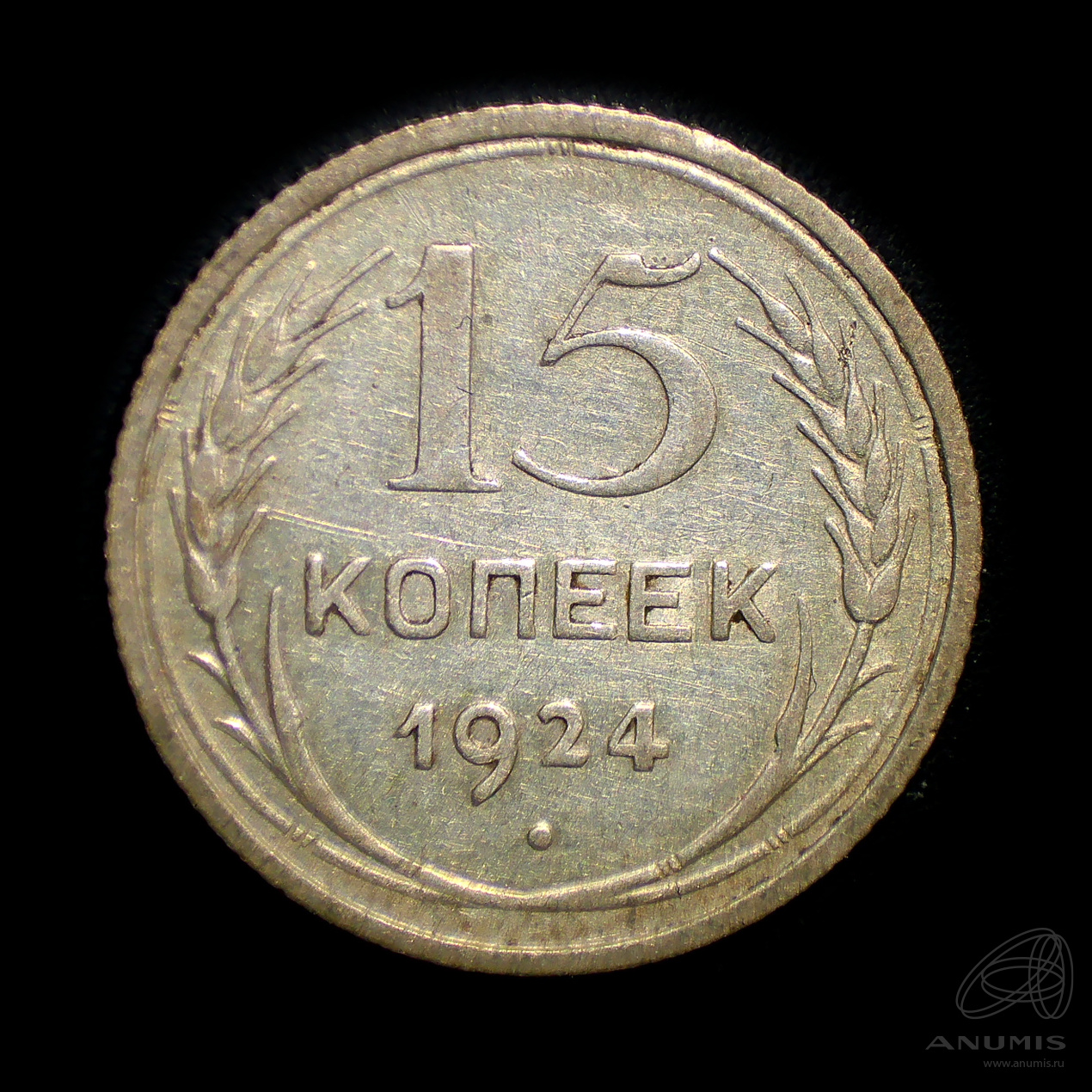 15 копеек 1924 — Штемпельный блеск