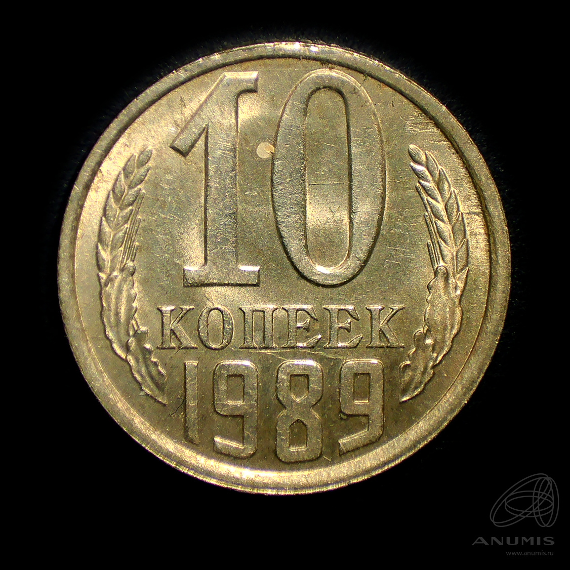 10 копеек 1989 — Штемпельный блеск