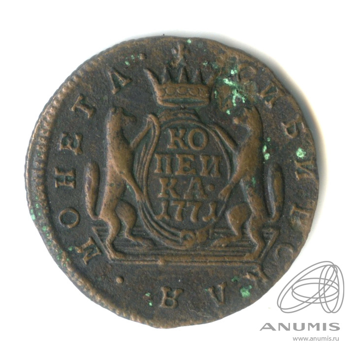 1 копейка 1771 КМ — Сибирская монета КМ