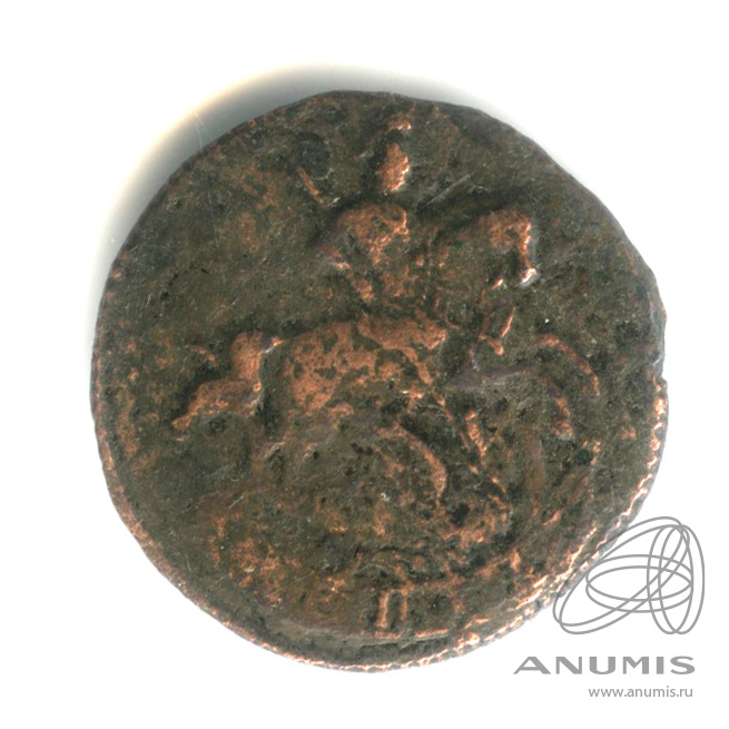 Деньга (½ копейки) 1759 — (½ копейки) - Вензель императрицы Елизаветы
