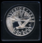 20 экю — Известные шведские люди — Густав II Адольф 1998 1998 года (Швеция) #2